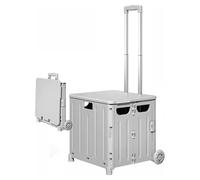 Foldable Utility Wagon Collapsible Shopping Cart with Wheels and Cover Portable Rolling Cart for Groceries & Outdoor Use Perfect for Easy Transport