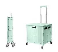Foldable Utility Wagon with Stair-Climbing Wheels & Telescoping Handle