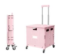 Foldable Utility Wagon with Stair-Climbing Wheels & Telescoping Handle