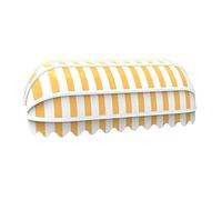 Foldable UV Block Sun Canopy Cover for Patio & Entryway to Outdoor Dome e Yellow & White Polyester Size 120x45x45CM Perfect for Sun Protect
