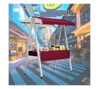 Foldable Vendor Cart with Canopy, Lockable Quiet Wheels, Durable Wear-Resistant Design for Outdoor Camping, Farmers Markets, Food Vending, Market Stalls