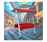 Foldable Vendor Cart with Canopy - Lockable Quiet Wheels, Wear-Resistant Design for Outdoor Camping, Farmers Market, Food Vending, Portable Shopping & Events - Enhance Mobility & Convenience