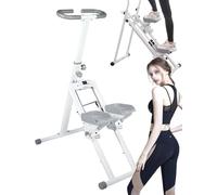 Foldable Vertical Climber Machine for Home Gym, Full Body Workout Equipment with Adjustable Handlebar Pedals, Cardio Fitness Step for Indoor Exercise