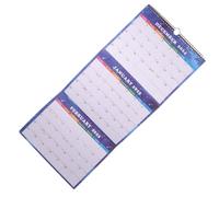 Foldable Vertical Wall Calendar with Three Month Display Paper Planner