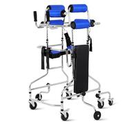 Foldable Walkers for Seniors Lightweight,8 Wheel Walker with Seat and Brakes,Multi-Functional Hemiplegic Rehabilitation Standing Frame,Medical Walkers Anti-Tilt and Topple(Woman)