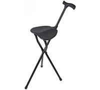Foldable walking stick adult stool with crutch aluminum alloy travel trekking poles for people with forced mobility beautiful scenery