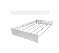 Foxydry Hide, wall mounted fold away clothes airer, space saving, 40 in | steel, retractable, foldable, space saving, for indoor and covered outdoor use, holds 55 lb, white
