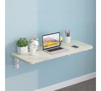 Foldable Wall Desk, Floating Computer Desk with Drop-Leaf Design, Space-Saving Wall-Mounted Table, Green Finish, 80x30cm/32x12 Inches