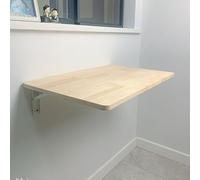 Foldable Wall Desk Space Saving Floating Table for Small Spaces Compact Computer Study Kitchen Dining Table Wall Mounted Drop Leaf Design (Size: 50x30cm)