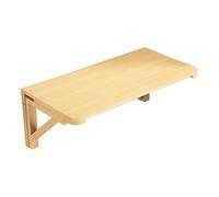 Foldable Wall Desk Space-Saving Workstation for Small Offices Home Studios Kitchen & Dining - Wooden Finish (70x40cm)