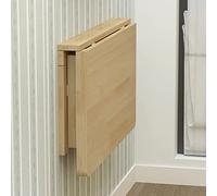 Foldable Wall Desk Wooden Wall-Mounted Table Space-Saving Folding Computer Table Wall-Mounted Writing Desk Compact Wäscheklapptisch for Home Office Stylish Floating Desk