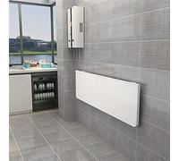 Foldable Wall-Mounted Breakfast Bar Table for Small Spaces White Compact 50x30cm Space-Saving Dining Solution Perfect for Kitchen or Dining Room