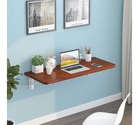Foldable Wall Mounted Desk 60x50cm Space Saving Study Table Drop Leaf Design for Small Offices Bedrooms & Studies Teak Color Ideal for Home/Office Use