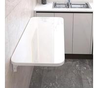 Foldable Wall Mounted Desk for Home Office Laundry Kitchen & Dining Space Saving Computer Workstation Stylish White Design Compact 61 x 40 cm Maximize Your Space