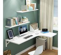 Foldable Wall-Mounted Desk Multifunctional Corner Computer Table for Home Kitchen Dining Table Workbench 10 Includes Accessories (100x70x50cm/39x28x20in)