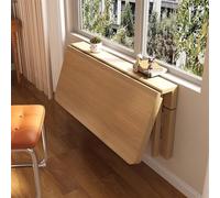 Foldable Wall-Mounted Dining Table - Solid Wood Space-Saving Desk for Kitchen & Dining Room, 50x100cm (20x39in) - Perfect for Home, Restaurant & Living Room