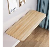 Foldable Wall-Mounted Drop Leaf Table - Space-Saving 60x50cm Dining & Workbench Perfect for Small Spaces Walnut Finish Ideal for Laptops & Bar Use