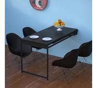 Foldable Wall Mounted Drop Leaf Table Space Saving Wooden Design for Kitchen Office & Study Versatile Pull Down Computer Desk for Small Spaces