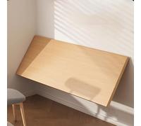 Foldable Wall Mounted Pine Wood Dining Table Desk Collapsible Butcher Block Workbench Study Table with Iron Bracket 40 * 120cm