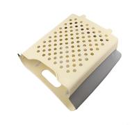 Foldable wall mounted plastic basket for laundry, designed for household dirty clothes sorting and space efficient storage solutions (Ice cream)