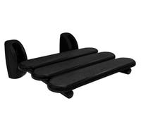 Foldable Wall-Mounted Shower Seat - 130kg Capacity, Matte Black
