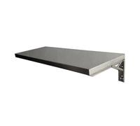 Foldable Wall-Mounted Stainless Steel Drop Leaf Table - Space-Saving Dining Desk with Metal Support for Home Office Laundry - 100x35cm