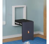 Foldable Wall-Mounted Stool Space-Saving Aluminum Design with Cactus Pattern for Entryway Easy Installation Perfect for Small Spaces