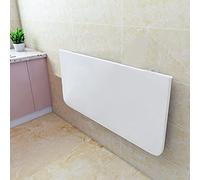 Foldable Wall-Mounted Table Space-Saving Dining Table Drop-Leaf Computer Desk Compact Kitchen & Laundry Table White 40x30cm/16x12inch Perfect for Restaurants & Offices