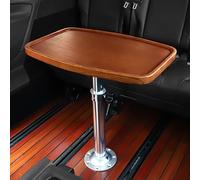 Foldable Wall Mounted Table with Solid Wood Top, Portable Car Seat Tray, Adjustable Height for RVs, Boats, Camping & Small Spaces