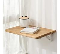 Foldable Wall Mounted Table - Wooden Laundry Folding Desk for Small Spaces, Ideal for Kitchen, Bar, or Laundry Room, Oak Finish