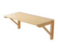 Foldable Wall-Mounted Wooden Table for RVs - 50kg Load Capaci Ideal Camping Wall Table for Van Life Cact Design (100x40cm/40x16in)