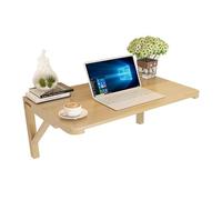 Foldable Wall Mounted Work Table 48"x20" Space Saving Wooden Drop Leaf Desk for Kitchen Home Office Balcony & Laundry Versatile Floating Table (70x40 cm)