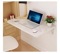 Foldable Wall Shelf - Sturdy Wall Mounted Folding Table with Metal Support Floating Desk Collapsible Wall Table Workbench Small Dining Table (Size: 47.2x15.7in)