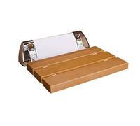 Foldable Wall Shower Stools Wall Mounted Wooden Shower Seat Stool Folding Wood Change Shoes Stool for Elderly/Disabled Anti-Slip Heavy Duty Shower Seat Stool Max. 150kg