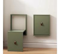 Foldable Wall Stool Invisible Shoe Changing Bench Solid Wood Wall Seat Space-Saving Furniture for Living Room Bedroom Hallway Veranda Camper Entrance