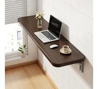 Foldable Wall Table 40x40 cm Wooden Square Wall Mounted Desk Smal Saving Side Table & Nightnd for Bedroom Kitchen Balcony & Office Use
