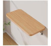 Foldable Wall Table, Floating Wooden Folding Table, Multifunctional Dining Table, Space-Saving Kitchen Table, Beige, 120x20cm (47.2x8in) - Perfect for Small Spaces