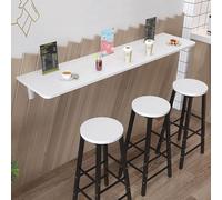 Foldable Wall Table for Small Spaces Narrow Kitchen Table Home Office Desk Compact Bar Laundry Room Table Dining Table White Finish