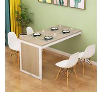Foldable Wall Table Solid Wood Invisible Dining Table Walnut Floating Desk Space-Saving Multi-Functional Computer Table Compact Wall-Mounted Furniture for Small Spaces.
