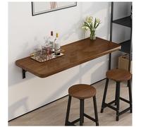 Foldable Wall Table Space-Saving Brown Desk for Kitchen & Office Multi-Functional 30x80cm Workstation Compact Dining & Computer Table Easy to Install