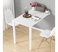Foldable Wall Table - Space-Saving White Folding Table for Living Room Dining Room Bar Counter Balcony - Easy to Fold Stylish & Functional Design