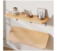Foldable Wall Table Wooden Drop-Leaf Dining Table 39.3"x8" Multi-Functional Kitchen Table Space-Saving Brown Wall-Mounted Table Perfect for Small Spaces