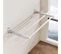 Foldable WallMounted Laundry Drying RackSpaceSaving Aluminum Clothes Hanger for Small Apartments Efficient Clothes Drying Solution Smart Home Organizer for Limited Spaces