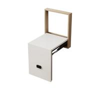 Foldable WallMounted Shower Bench SpaceSaving Solid Wood Folding Stool for Bathroom Kitchen HallwayDurable Invisible Seat for Easy Storage