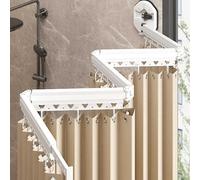 Foldable WallMounted Shower RailAdjustable Aluminium Folding Shower Support for Wet RoomDurable and SpaceSaving Shower Aid (D2Rod + 2Fold)