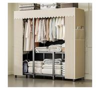 Foldable Wardrobe Closet with Sturdy Steel Frame, Portable Fabric Cover, Easy Assembly Clothing Rack for Bedroom, College Dorm, and Small Apartment