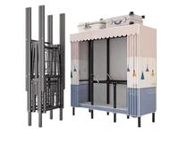 Foldable Wardrobe for Hanging Clothes, Covered Portable Wardrobe with Alloy Steel Connectors, Non-Woven Cover, Large Storage Capacity, Suitable for Bedrooms