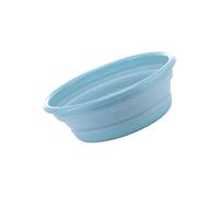 Foldable washbas， RilexAwhile 13" Multi-Purpose Collapsible Dish Tub Bowl BPA-Free Round Lightweight Collapsible Wash Basin (Blue)