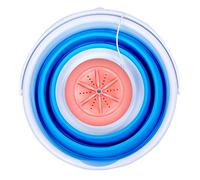 Foldable Washer Machine Mini Ultrasonic Turbine Washer Portable Laund with Bucket & USB Plug for Apartments Dorm Business Trip RV Camping 10W,C (1pcs)