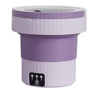 Foldable Washing Machine - 2 in 1 Clothes Washing Machine | 2 in 1 Underwear Washing Machine for Home | Smart Washing Machine with 3 Cleaning Modes & Drain Basket for Lightweight Clothes | Socks